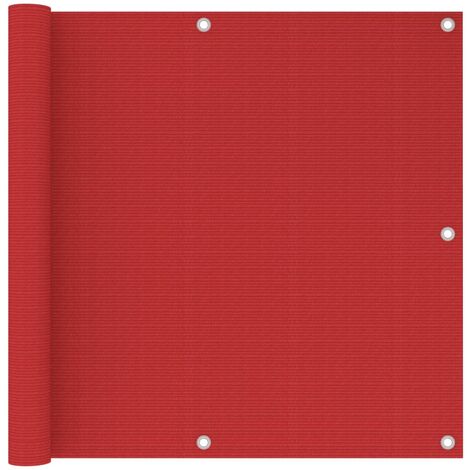 Écran de balcon Rouge 90x500 PEHD (1/5)