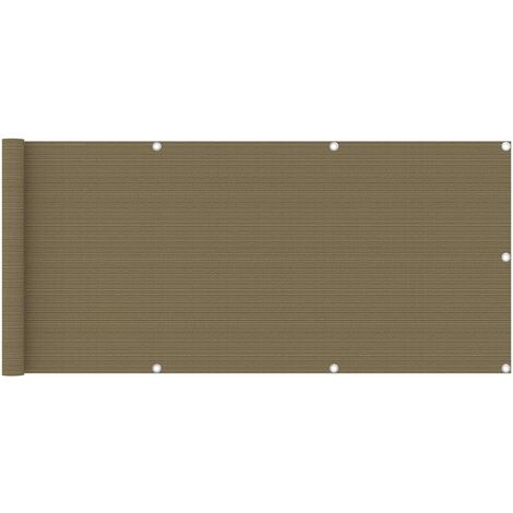 Écran de balcon Taupe 75x600 cm PEHD (1/5)
