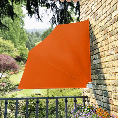 Auvent latéral pliable de balcon Terre cuite 140x140 (1/5)