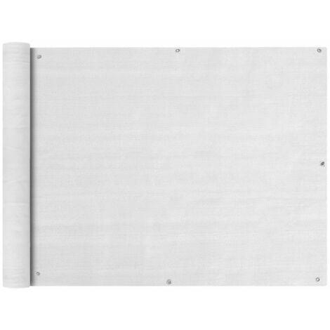 Écran de balcon en PEHD 90 x 600 cm Blanc (1/4)