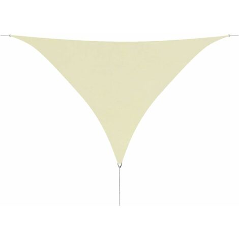 Parasol en tissu Oxford triangulaire 5x5x5 m Crème (1/4)