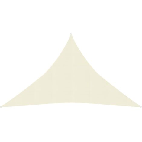 Voile d'ombrage 160 g-m² Crème 2,5x2,5x3,5 m PEHD (1/5)