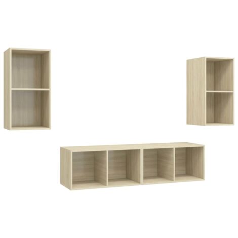 Meubles TV muraux 4 pcs Chêne sonoma 3 (1/5)