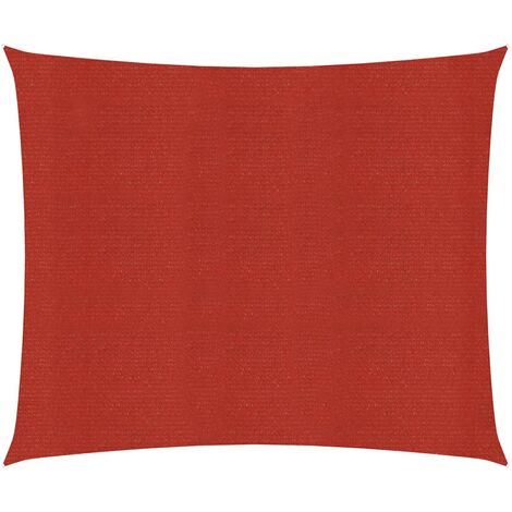 Voile d'ombrage 160 g-m² Rouge 3x3 m PEHD (1/5)