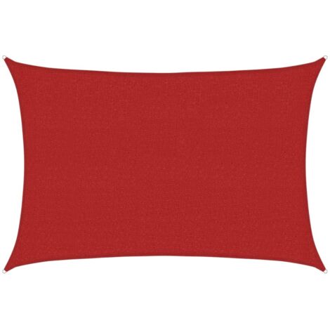 Voile d'ombrage 160 g-m² Rouge 2,5x4 m PEHD (1/5)
