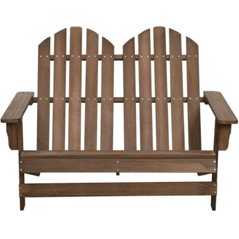Chaise de jardin Adirondack 2places Bois de sapin massif Marron (1/5)
