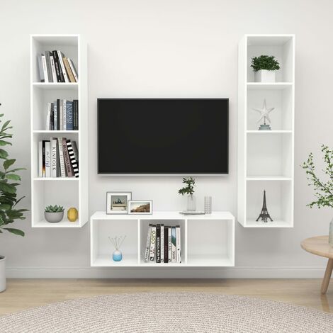 Ensemble de meuble TV 3 pcs Blanc 7 (1/5)