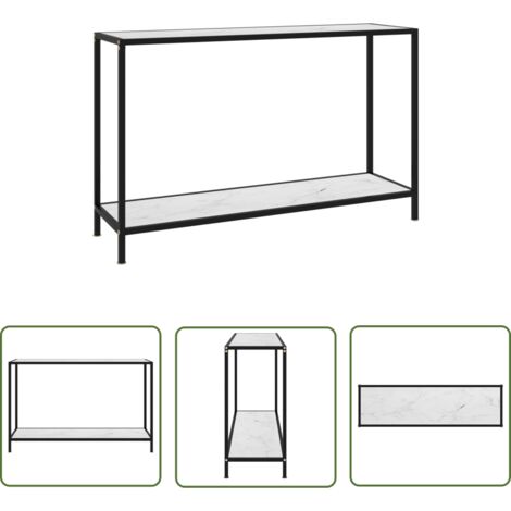 Table console Blanc 120x35x75 Verre trempé (1/5)