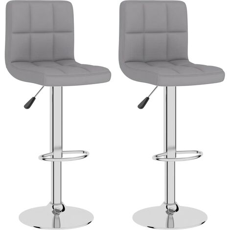 Tabourets de bar 2 pcs Gris clair Tissu 9 (1/5)