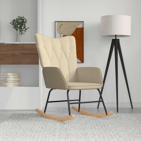 Chaise à bascule Crème Tissu 7 (1/5)
