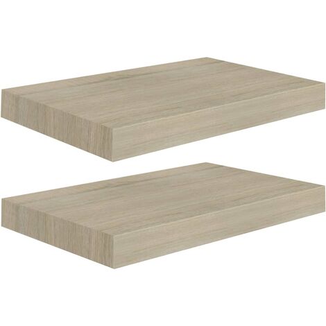 Étagères murales flottantes 2 pcs Chêne 40x23x3,8 MDF (1/5)