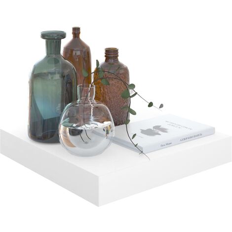 Étagère murale flottante Blanc brillant 23x23,5x3,8 MDF (1/5)