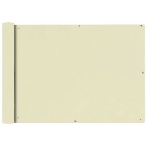 Écran de balcon en tissu Oxford 75x400 Crème (1/4)