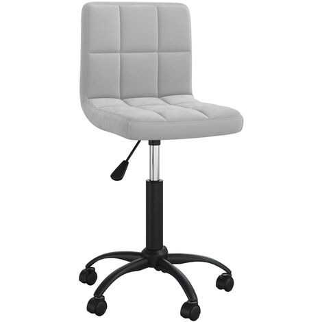 Chaise pivotante de bureau Gris clair Velours 8 (1/5)