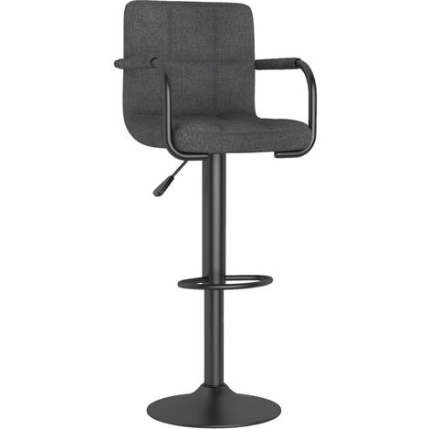 Tabouret de bar Gris foncé Tissu (1/5)