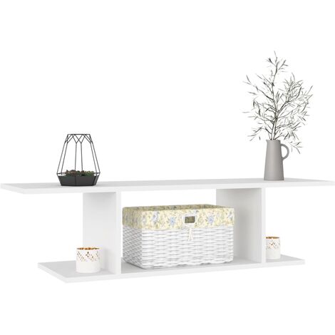 Meuble TV mural Blanc 103x30x26,5 (1/5)