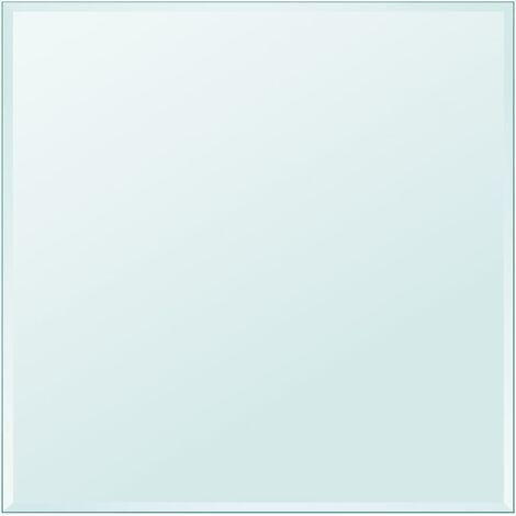 Dessus de table carré en verre trempé 700 x 700 mm (1/4)