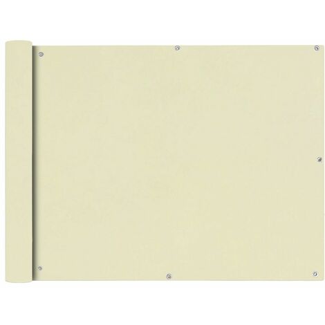 Écran de balcon en tissu Oxford 90x600 Crème (1/4)