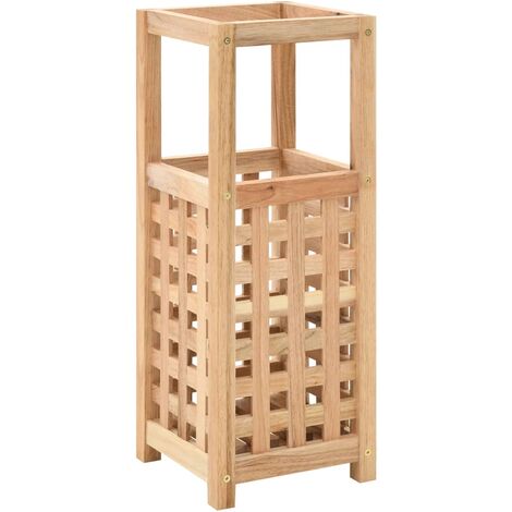 Porte-parapluie 18 x 18 x 50 cm Bois de noyer massif (1/5)