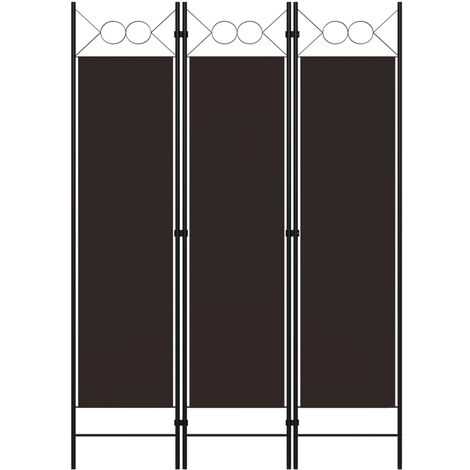 Cloison de séparation 3 panneaux Marron 120x180 cm 2 (1/5)
