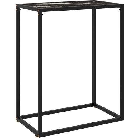 Table console Noir 60x35x75 Verre trempé 4 (1/5)