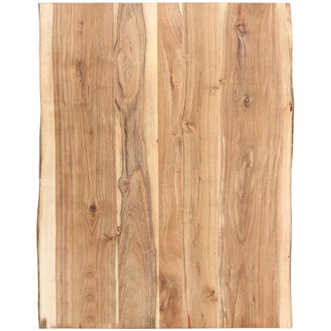 Dessus de table Bois d'acacia massif 80x(50-60)x3,8 cm (1/5)