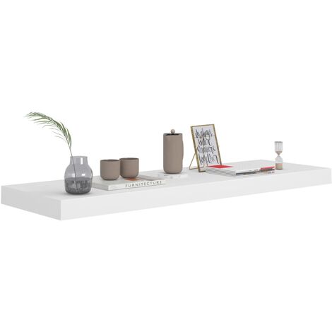 Étagère murale flottante Blanc 80x23,5x3,8 MDF (1/5)