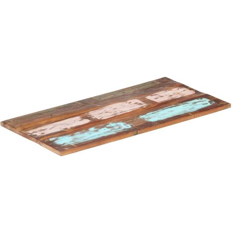 Dessus de table rectangulaire 60x100 cm 25-27 mm Bois récupéré (1/5)