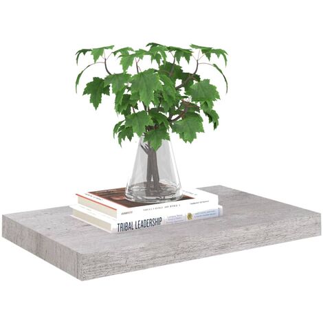 Étagère murale flottante Gris béton 50x23x3,8 MDF (1/5)