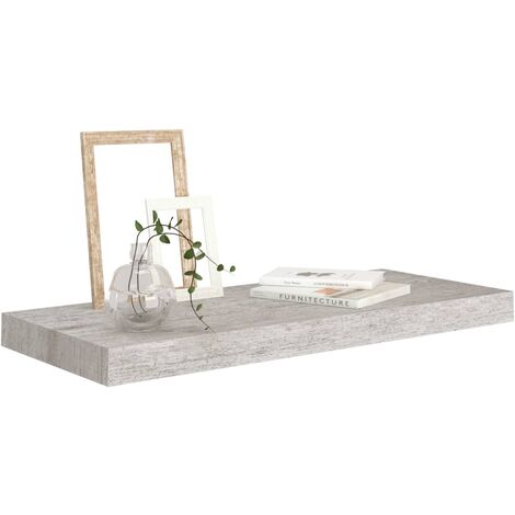 Étagère murale flottante Gris béton 60x23,5x3,8 MDF (1/5)