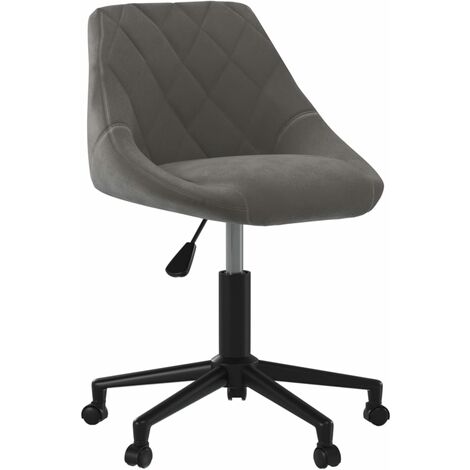 Chaise pivotante de salle à manger Gris foncé Velours (1/5)