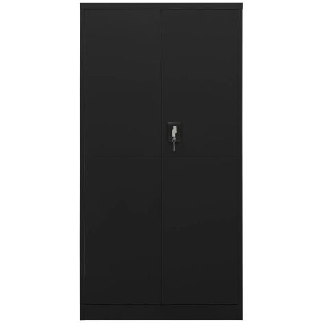 Armoire à casiers Noir 90x40x180 Acier (1/5)