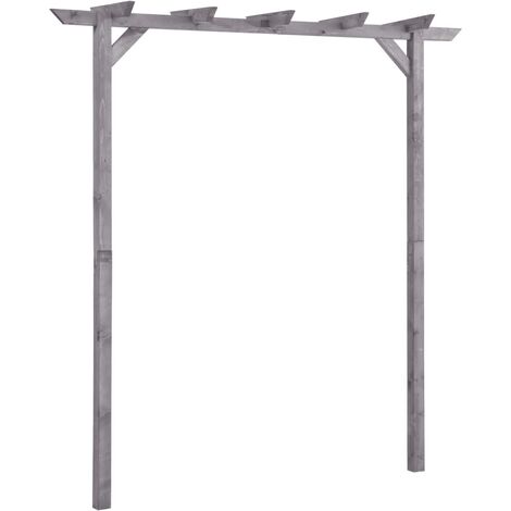 Pergola de jardin Gris 200x40x205 Bois de pin imprégné (1/5)