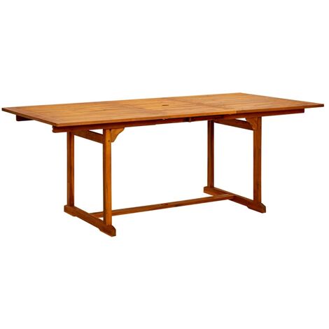 Table à dîner de jardin (150-200)x100x75 Bois d'acacia massif (1/5)