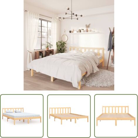 Lit Bois de pin massif 160x200 13 (1/5)