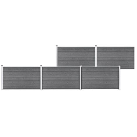 Clôture de jardin WPC 872x106 Gris (1/5)