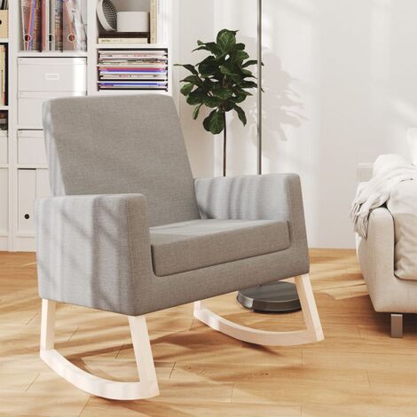 Chaise à bascule Gris clair Tissu 9 (1/5)