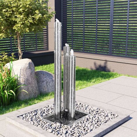 Fontaine de jardin Argenté 48x34x123 Acier inoxydable (1/5)