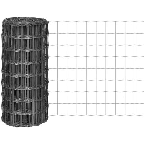 Clôture euro Acier 10 x 0,8 m Gris (1/4)