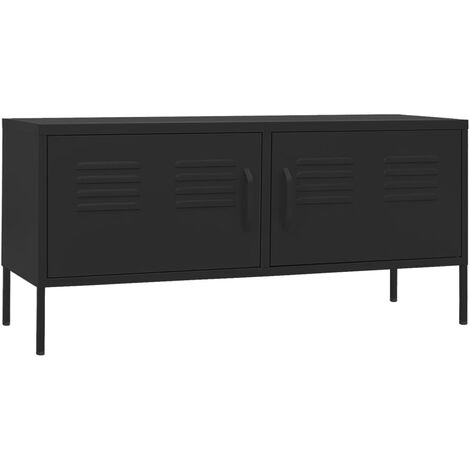 Meuble TV Noir 105x35x50 Acier (1/5)