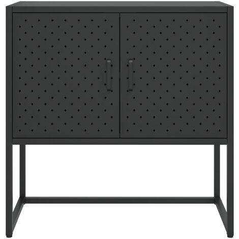 Commode Noir 75x35x75 cm Acier (1/5)