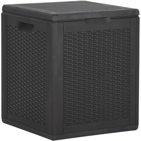 Boîte de rangement de jardin 90 L Noir PP (1/5)