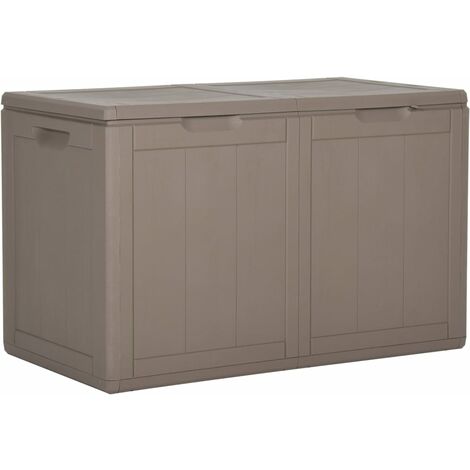 Boîte de rangement de jardin 180 L Marron PP (1/5)