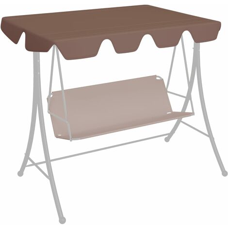 Toit de rechange de balançoire Marron 150/130x70/105cm 270 g/m² (1/5)