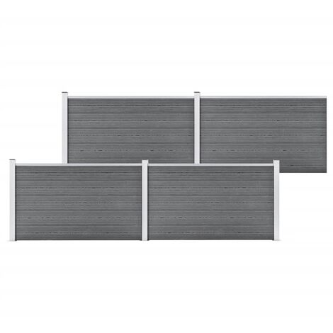 Clôture de jardin WPC 699x106 Gris (1/5)