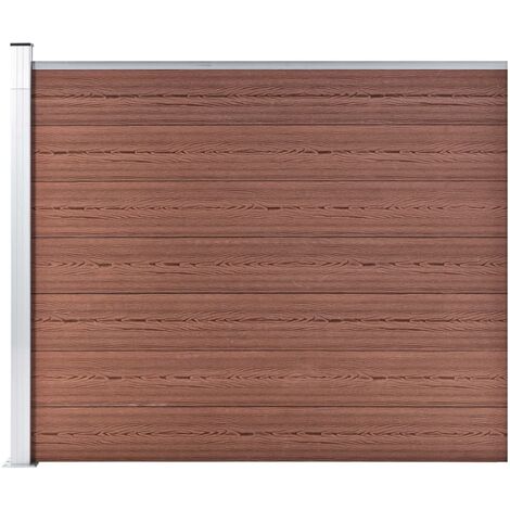 Panneau de clôture WPC 175x146 Marron (1/5)