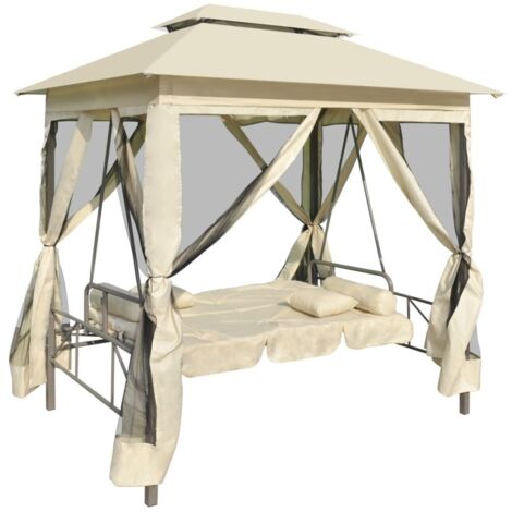 Belvédère convertible en balancelle Blanc crème