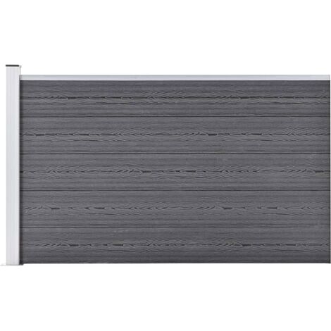Clôture de jardin WPC 175x105 Gris (1/5)