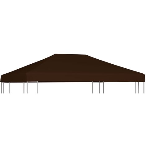 Toile supérieure de gazebo 310 g/m² 3x4 m Marron (1/5)