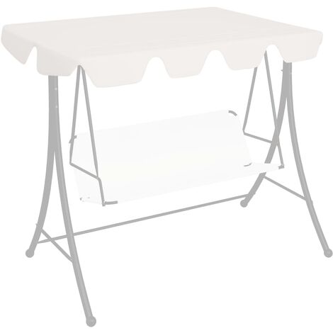 Toit de rechange de balançoire Blanc 150/130x70/105 cm 270 g/m² (1/5)